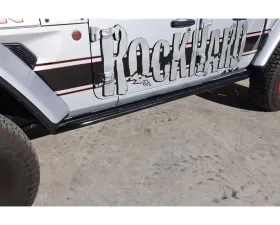 Rock Hard 4x4 Patriot Series Tube Slider Rocker Guards Angled Up for Jeep Gladiator JT 2020+