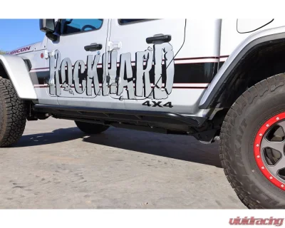 Rock Hard 4x4 Patriot Series Tube Slider Rocker Guards Angled Up for Jeep Gladiator JT 2020+ - RH-80104