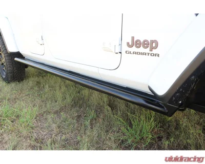 Rock Hard 4x4 Patriot Series Tube Slider Rocker Guards Angled Up for Jeep Gladiator JT 2020+ - RH-80104