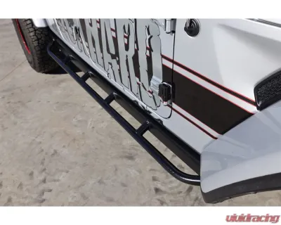 Rock Hard 4x4 Patriot Series Tube Slider Rocker Guards Angled Down for Jeep Gladiator JT 2020+ - RH-80106