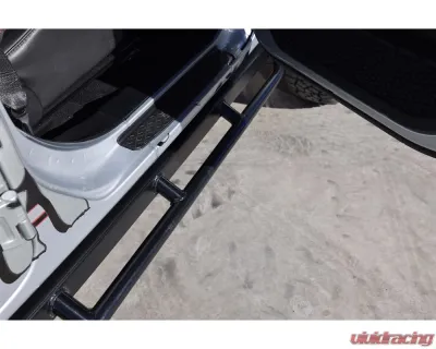 Rock Hard 4x4 Patriot Series Tube Slider Rocker Guards Angled Down for Jeep Gladiator JT 2020+ - RH-80106