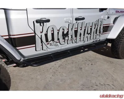 Rock Hard 4x4 Patriot Series Tube Slider Rocker Guards Angled Down for Jeep Gladiator JT 2020+ - RH-80106