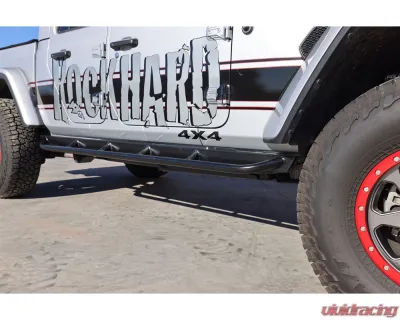 Rock Hard 4x4 Patriot Series Tube Slider Rocker Guards Angled Down for Jeep Gladiator JT 2020+ - RH-80106