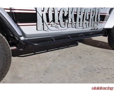 Rock Hard 4x4 Patriot Series Tube Slider Rocker Guards Angled Down for Jeep Gladiator JT 2020+ - RH-80106