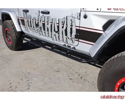 Rock Hard 4x4 Patriot Series Tube Slider Rocker Guards Angled Down for Jeep Gladiator JT 2020+ - RH-80106