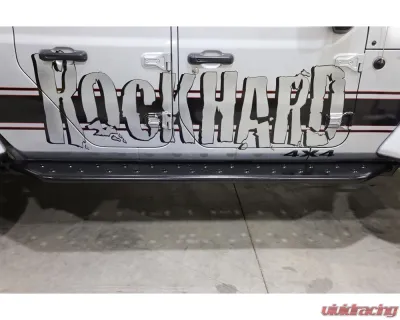 Rock Hard 4x4 RHX Series Tube Slider Rocker Guards Flat Step for Jeep Gladiator JT 2020+ - RH-80124