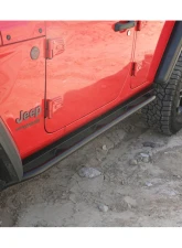 Rock Hard 4x4 Patriot Series Tube Slider Rocker Guards Angled Up for Jeep Wrangler JL 4DR 2018+                                     - RH-90104 - Image 9