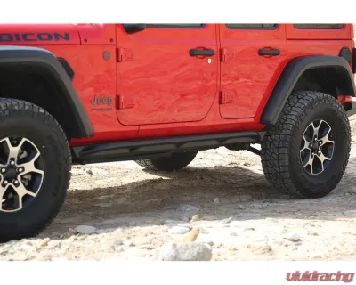 Rock Hard 4x4 Patriot Series Tube Slider Rocker Guards Angled Up for Jeep Wrangler JL 4DR 2018+ - RH-90104