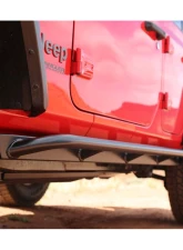 Rock Hard 4x4 Patriot Series Tube Slider Rocker Guards Angled Up for Jeep Wrangler JL 4DR 2018+                                     - RH-90104 - Image 14