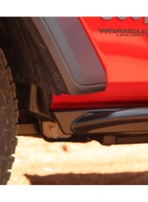 Rock Hard 4x4 Patriot Series Tube Slider Rocker Guards Angled Up for Jeep Wrangler JL 4DR 2018+                                     - RH-90104 - Image 2