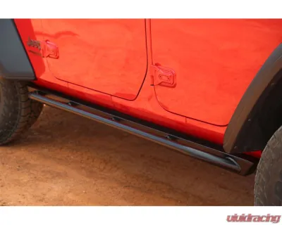 Rock Hard 4x4 Patriot Series Tube Slider Rocker Guards Angled Up for Jeep Wrangler JL 4DR 2018+ - RH-90104