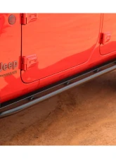 Rock Hard 4x4 Patriot Series Tube Slider Rocker Guards Angled Up for Jeep Wrangler JL 4DR 2018+                                     - RH-90104 - Image 6