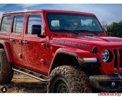 Rock Hard 4x4 Patriot Series Tube Slider Rocker Guards Angled Down for Jeep Wrangler JL 4DR 2018+ - RH-90106