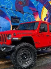 Rock Hard 4x4 Patriot Series Tube Slider Rocker Guards Angled Down for Jeep Wrangler JL 4DR 2018+                                     - RH-90106 - Image 2
