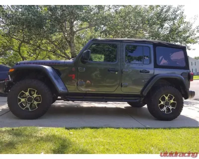 Rock Hard 4x4 Patriot Series Tube Slider Rocker Guards Angled Down for Jeep Wrangler JL 4DR 2018+ - RH-90106