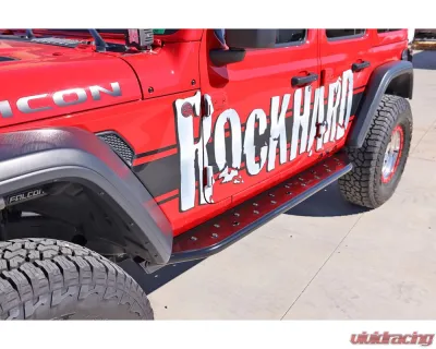 Rock Hard 4x4 RHX Series Tube Slider Rocker Guards with Flat Step for Jeep Wrangler JK 2DR 2007-2018 - RH-6022