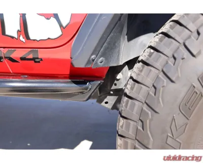 Rock Hard 4x4 RHX Series Tube Slider Rocker Guards with Flat Step for Jeep Wrangler JK 2DR 2007-2018 - RH-6022