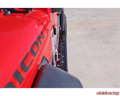 Rock Hard 4x4 RHX Series Tube Slider Rocker Guards with Flat Step for Jeep Wrangler JK 2DR 2007-2018 - RH-6022