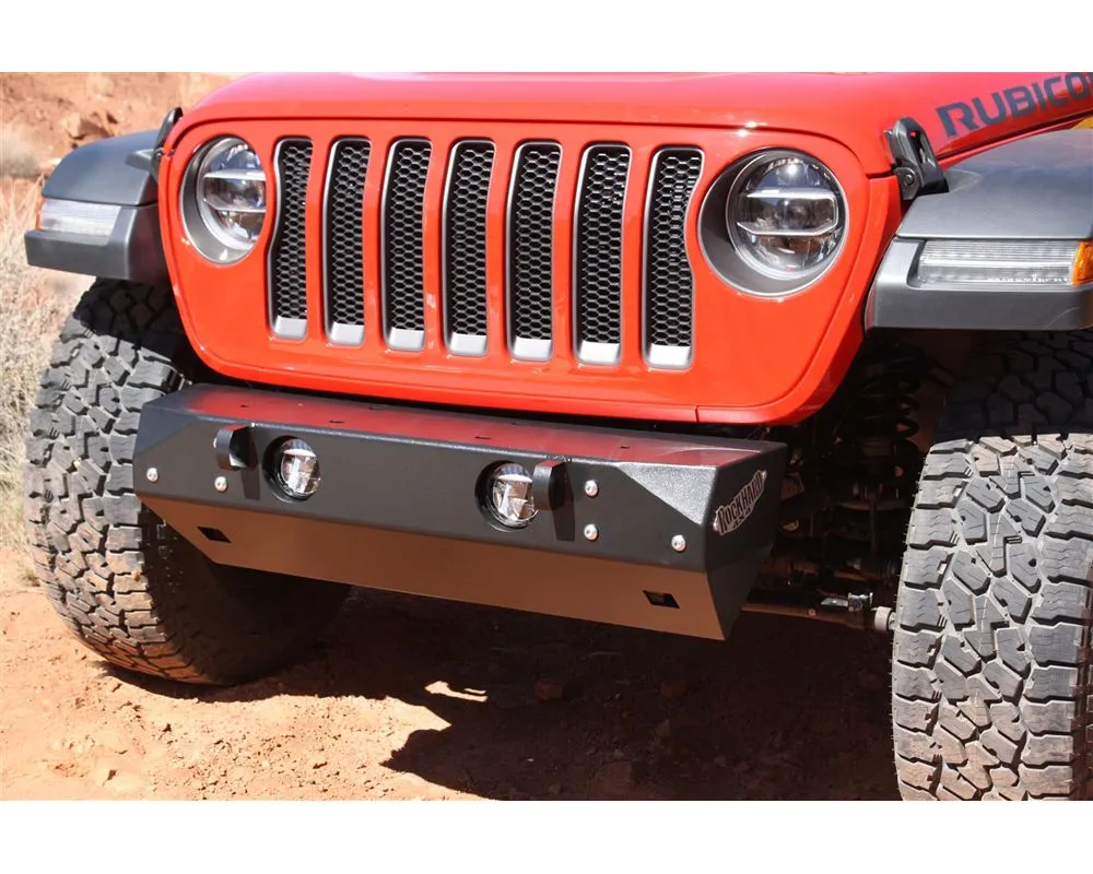 Rock Hard 4x4 Patriot Series Grille Width Front Bumper for Jeep Wrangler JL | Gladiator JT 2018+ - RH-90200