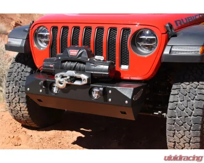 Rock Hard 4x4 Aluminum Patriot Series Grille Width Front Bumper for Jeep Wrangler JL | Gladiator JT 2018+ - RH-90240