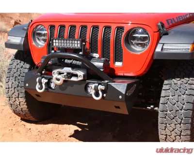 Rock Hard 4x4 Aluminum Patriot Series Grille Width Front Bumper for Jeep Wrangler JL | Gladiator JT 2018+ - RH-90240