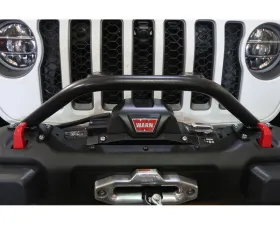 Rock Hard 4x4 Winch Guard Plus Light Mount OEM Steel Front Bumper Jeep Wrangler JL | Gladiator 2018+