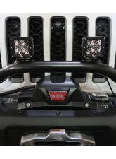 Rock Hard 4x4 Winch Guard Plus Light Mount OEM Steel Front Bumper Jeep Wrangler JL | Gladiator 2018+                                     - RH-90204 - Image 4