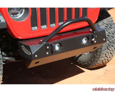 Rock Hard 4x4 Stubby Winch Guard with Light Mounting Tabs for RH4X4 JL/JT Stubby Front Bumper Gladiator JT 2020+ - RH-90208