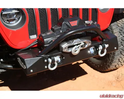 Rock Hard 4x4 Stubby Winch Guard with Light Mounting Tabs for RH4X4 JL/JT Stubby Front Bumper Gladiator JT 2020+ - RH-90208