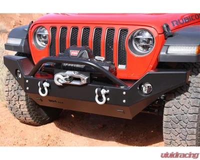 Rock Hard 4x4 Aluminum Patriot Series Full Width Front Bumper for Jeep Wrangler JL | Gladiator JT 2018+ - RH-90244