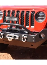 Rockhard 4x4 Aluminum Patriot Series Full Width Front Bumper w/Lowered Winch Plate Jeep Wrangler JL | Gladiator JT 2018+                                     - RH-90245 - Image 4
