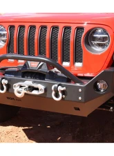 Rock Hard 4x4 Patriot Series Mid-Width Front Bumper w/ Lowered Winch Plate for Jeep Wrangler JL | Gladiator JT 2018+                                     - RH-90216 - Image 2