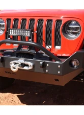 Rock Hard 4x4 Patriot Series Mid-Width Front Bumper w/ Lowered Winch Plate for Jeep Wrangler JL | Gladiator JT 2018+                                     - RH-90216 - Image 3