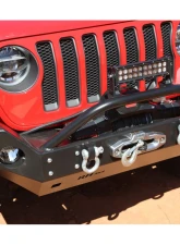 Rock Hard 4x4 Patriot Series Mid-Width Front Bumper w/ Lowered Winch Plate for Jeep Wrangler JL | Gladiator JT 2018+                                     - RH-90216 - Image 5