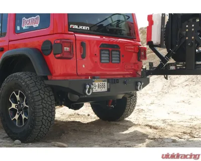 Rock Hard 4x4 Patriot Series Rear Bumper with Tire Carrier for Jeep Wrangler JL 2018+ - RH-90301