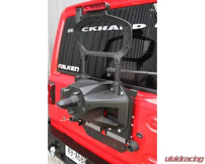 Rock Hard 4x4 Adjustable Spare Tire Carrier with CB Antenna Mount for Jeep Wrangler JL 2018+ - RH-90347