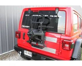 Rock Hard 4x4 Freedom Series Body Mount Tire Carrier with Billet Aluminum Braces for Jeep Wrangler JL 2018+