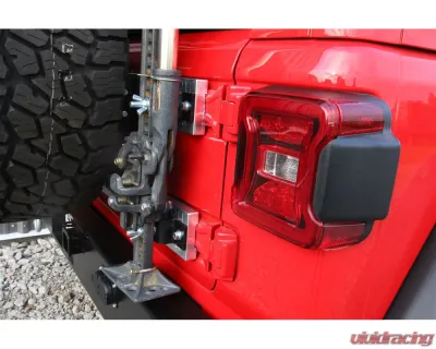 Rock Hard 4x4 Freedom Series Body Mount Tire Carrier with Billet Aluminum Braces for Jeep Wrangler JL 2018+ - RH-90350