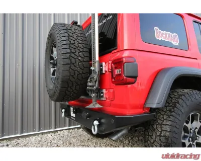 Rock Hard 4x4 Freedom Series Body Mount Tire Carrier with Billet Aluminum Braces for Jeep Wrangler JL 2018+ - RH-90350