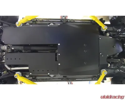 Rock Hard 4x4 Aluminum Complete Bellypan Skid Plate System with Dual Crossmembers for Jeep Wrangler JL 4DR 2.0L eTorque 2018+ - RH-90552