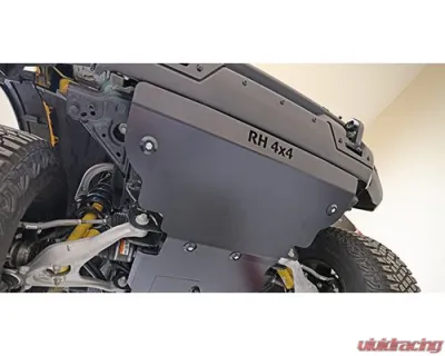 Rock Hard 4x4 Aluminum Complete Bellypan Skid Plate System without Factory Fuel Skid Ford Bronco 2DR 2021+ - RH-60540