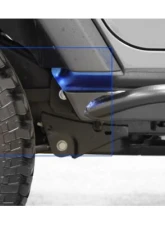 Rock Hard 4x4 RHX Series Tube Slider Rocker Guards with Flat Step for Jeep Wrangler JK 2DR 2007-2018                                     - RH-6022 - Image 18
