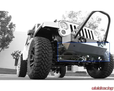 Rock Hard 4x4 Patriot Series Grille Width Front Bumper w/ Receiver w/o Fog Lights Jeep Wrangler JK 2007-2018 - RH-5020