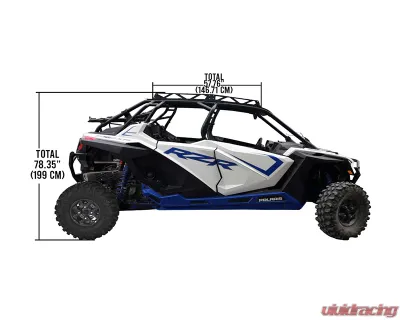AFX Motorsports Black Roof Rack Polaris RZR XP PRO 4 Seater - CAN028-B-LED