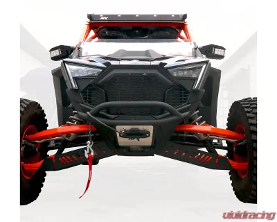 AFX Motorsports Black Front Bumper w/ Winch mount Polaris RZR PRO R | Turbo R - DEF075-B