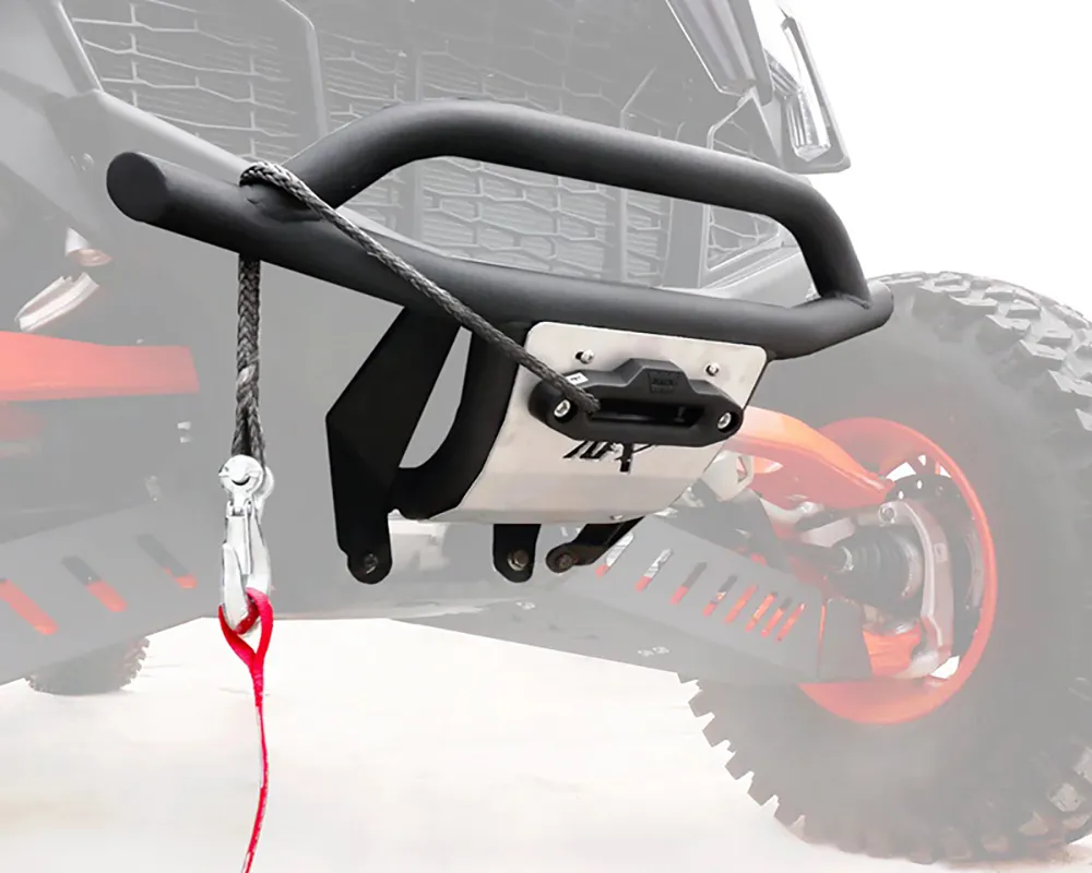 AFX Motorsports Silver Front Bumper w/ Winch mount Polaris RZR PRO R | Turbo R - DEF075-SI