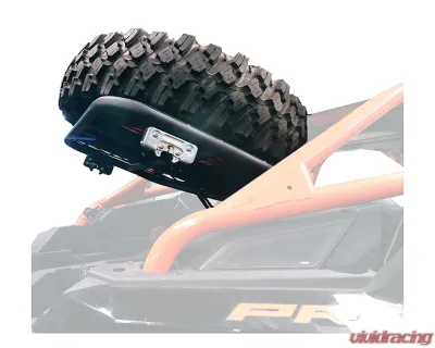 AFX Motorsports Black Spare Tire Carrier w/ Pneumatic Piston Polaris RZR PRO R - POR043-B