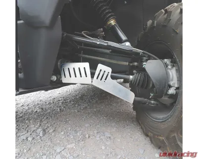 AFX Motorsports 3/16" Brushed Aluminum Stripes A-Arm Guards CFMoto UForce 1000 XL 2021-2023 - SKI030-B-316-AL-1