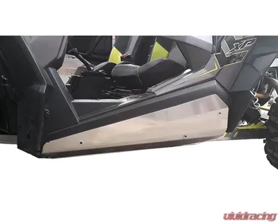 AFX Motorsports 1/8" Brushed Aluminum Plain Rock Sliders Polaris RZR XP 1000 2 Seater 2015-2022 - SKI080-A-18-AL-PLAIN