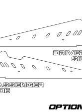 AFX Motorsports 1/8" Black Stripes Rock Sliders Polaris RZR XP 1000 2 Seater 2015-2022                                     - SKI080-A-18-B-STRIPES - Image 3